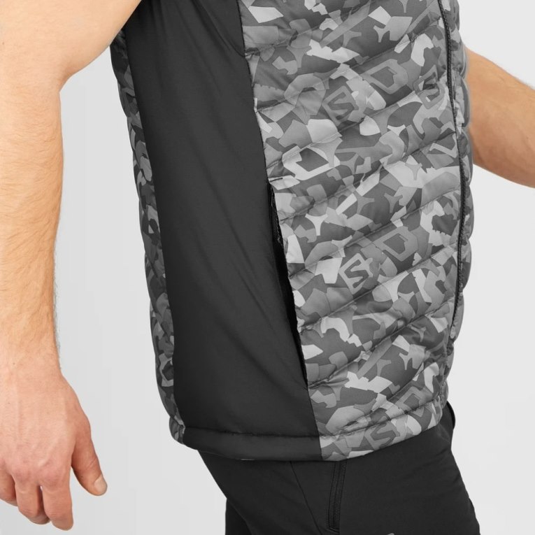 Salomon Essential Xwarm Down Men's Insulated Vests Camo | CA 74I80